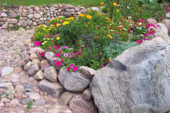 More raised rock garden